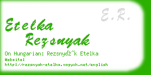 etelka rezsnyak business card